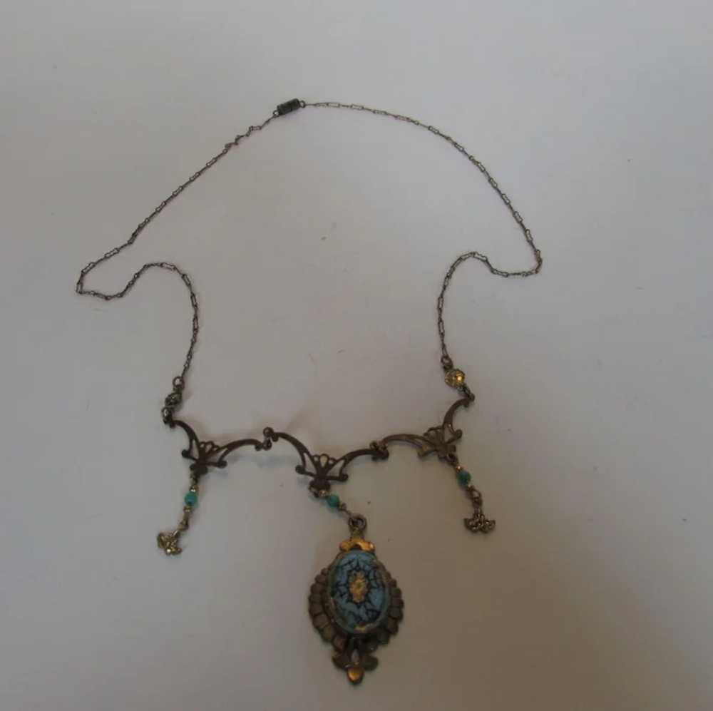 Vintage Victorian Revival Necklace Supporting a 2… - image 9