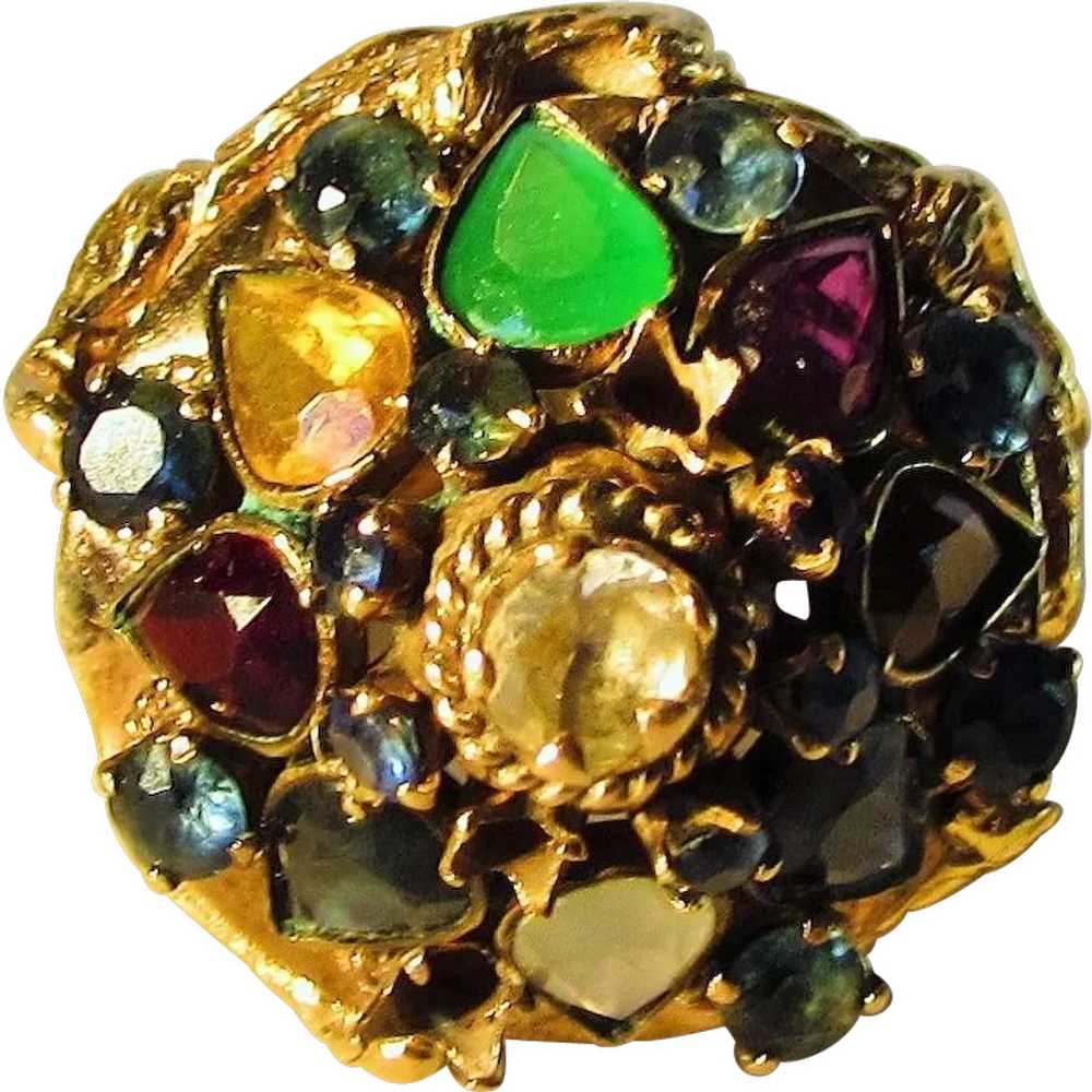 14 Karat Yellow Gold Multi Gemstone Ring in Princ… - image 1