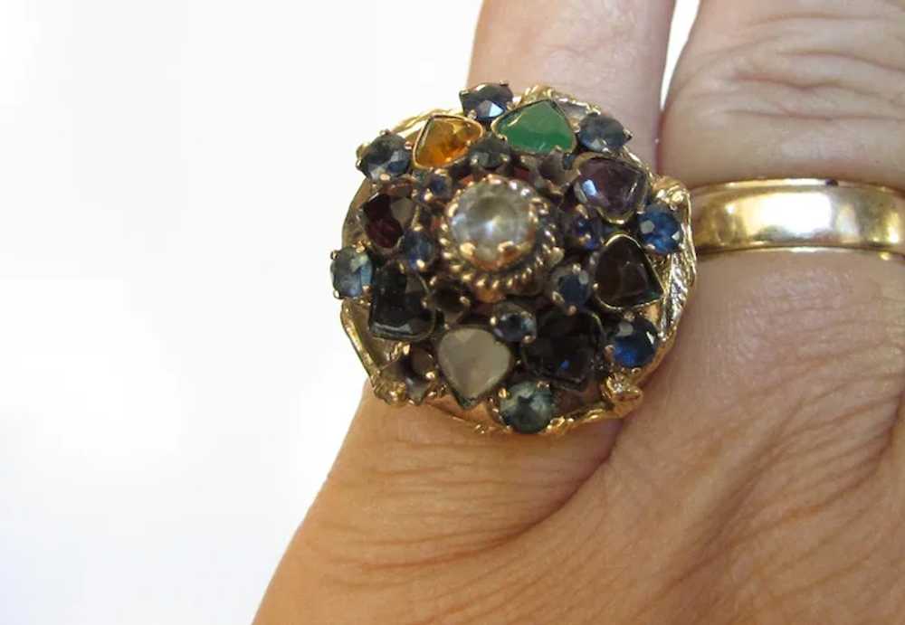 14 Karat Yellow Gold Multi Gemstone Ring in Princ… - image 2