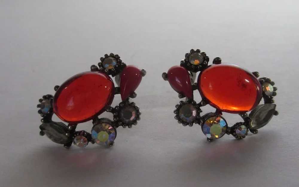 Vintage Mid-Century Pin and Matching Clip Earring… - image 7