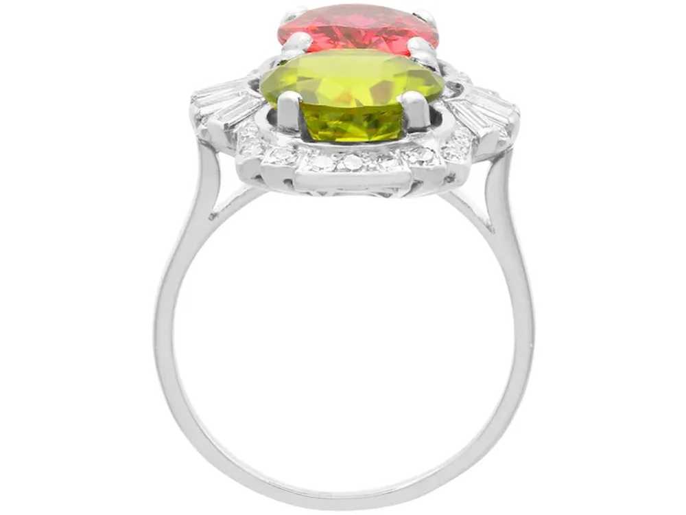 Vintage 3.04Ct Peridot 3.12Ct Pink Tourmaline and… - image 8