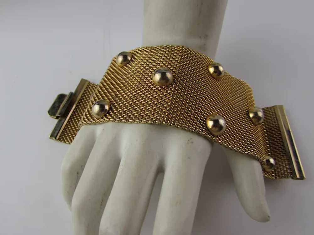 Judy Lee Gold Tone Mesh Bracelet - image 10