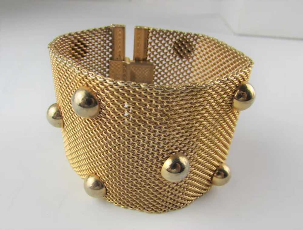 Judy Lee Gold Tone Mesh Bracelet - image 12