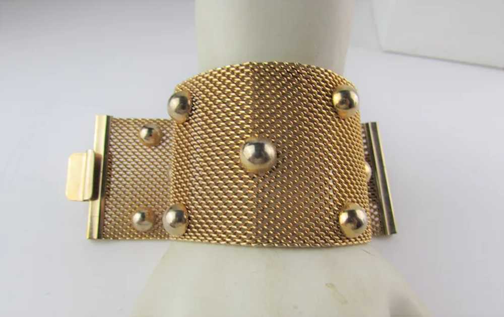 Judy Lee Gold Tone Mesh Bracelet - image 2