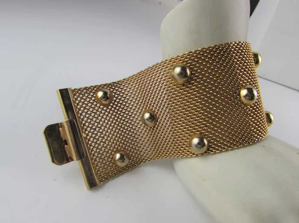 Judy Lee Gold Tone Mesh Bracelet - image 4