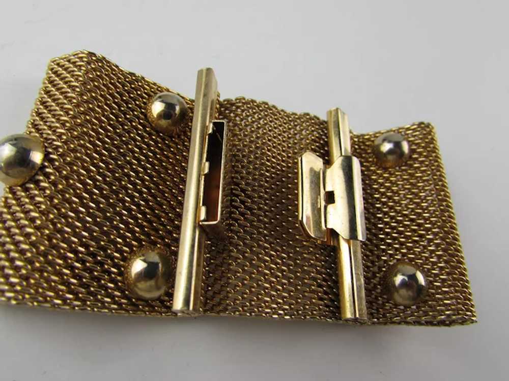 Judy Lee Gold Tone Mesh Bracelet - image 9