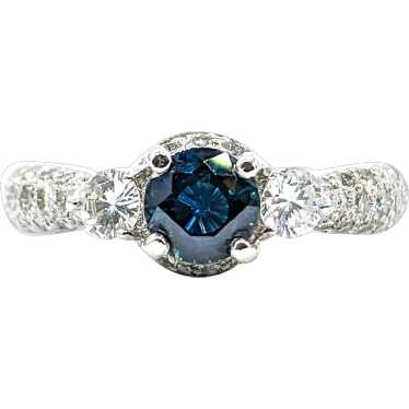 Delightful Sapphire & Diamond Engagement Ring - Pl