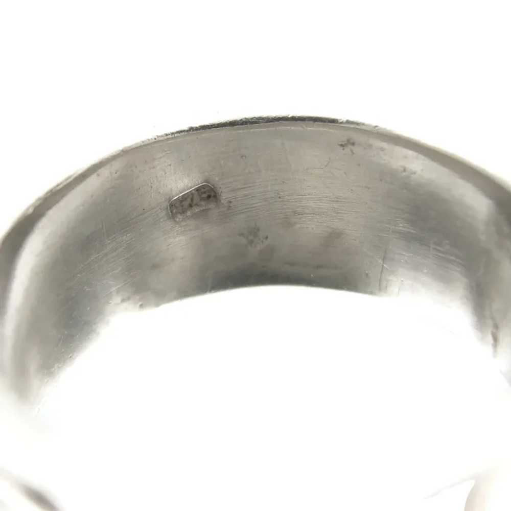 Native American Sterling Silver Band Ring Smiling… - image 8