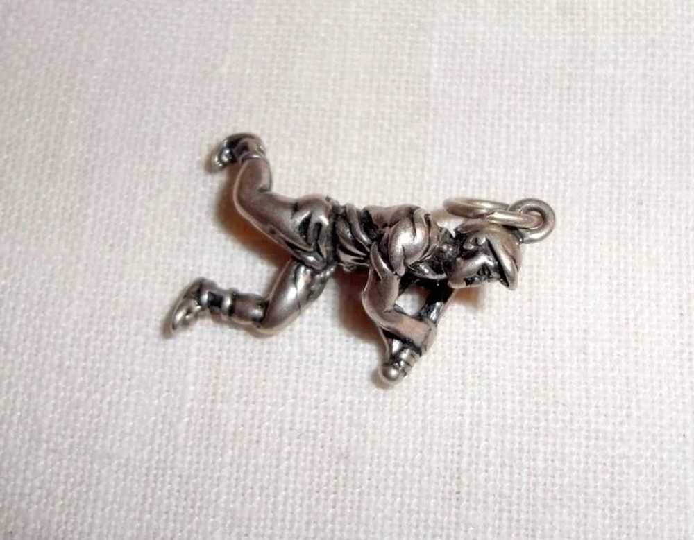 Vintage Sterling Silver Male Baseball  Player Cha… - image 2
