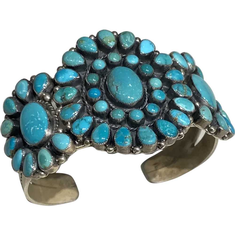 Don Lucas Turquoise and Silver Bracelet - image 1