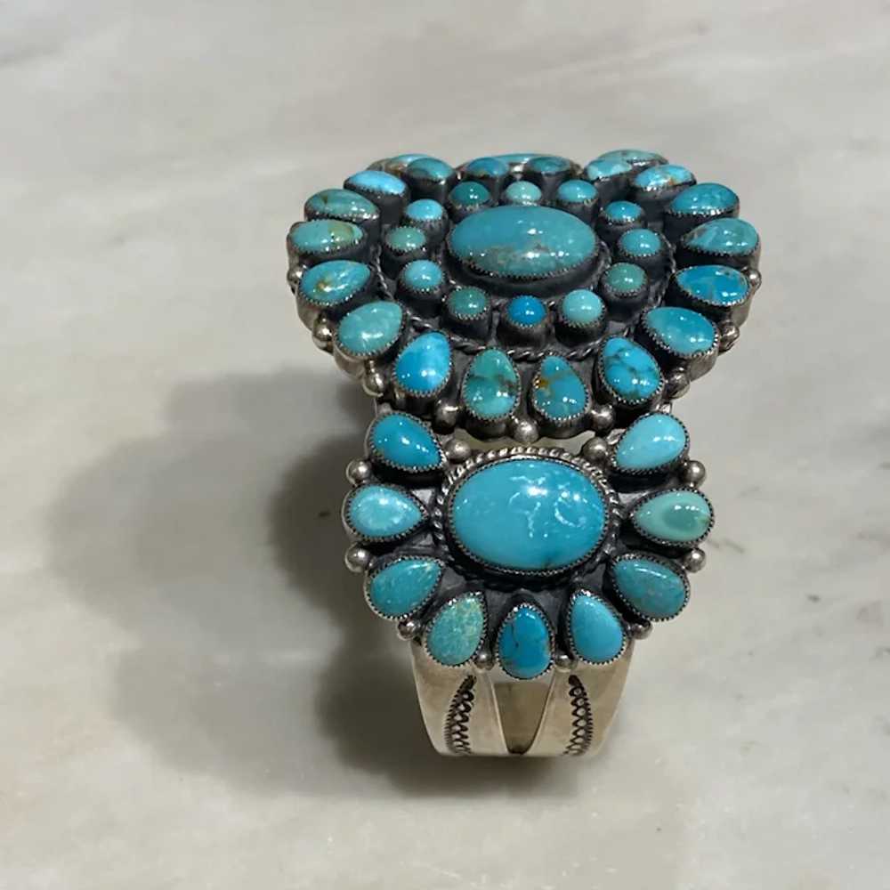 Don Lucas Turquoise and Silver Bracelet - image 2