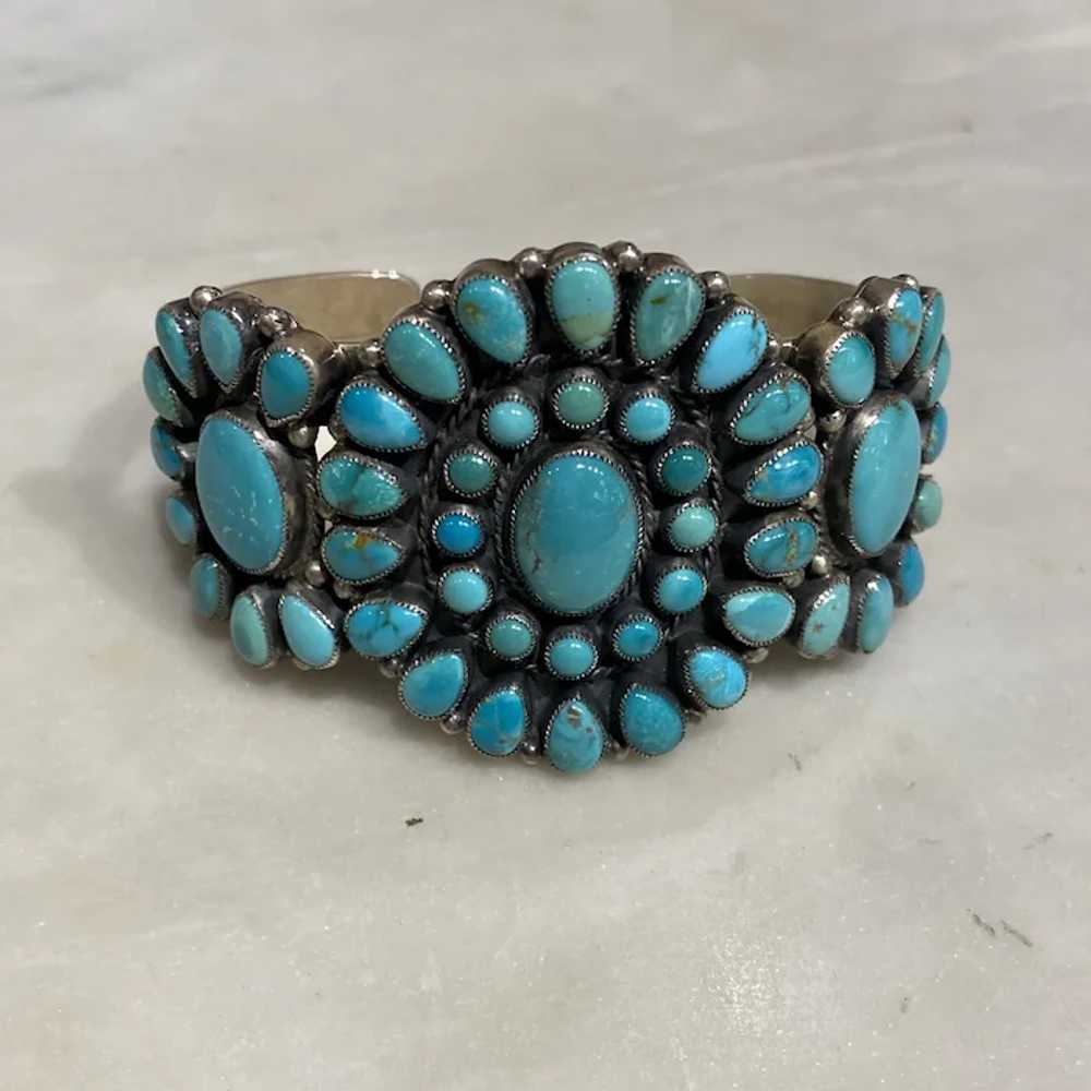 Don Lucas Turquoise and Silver Bracelet - image 4