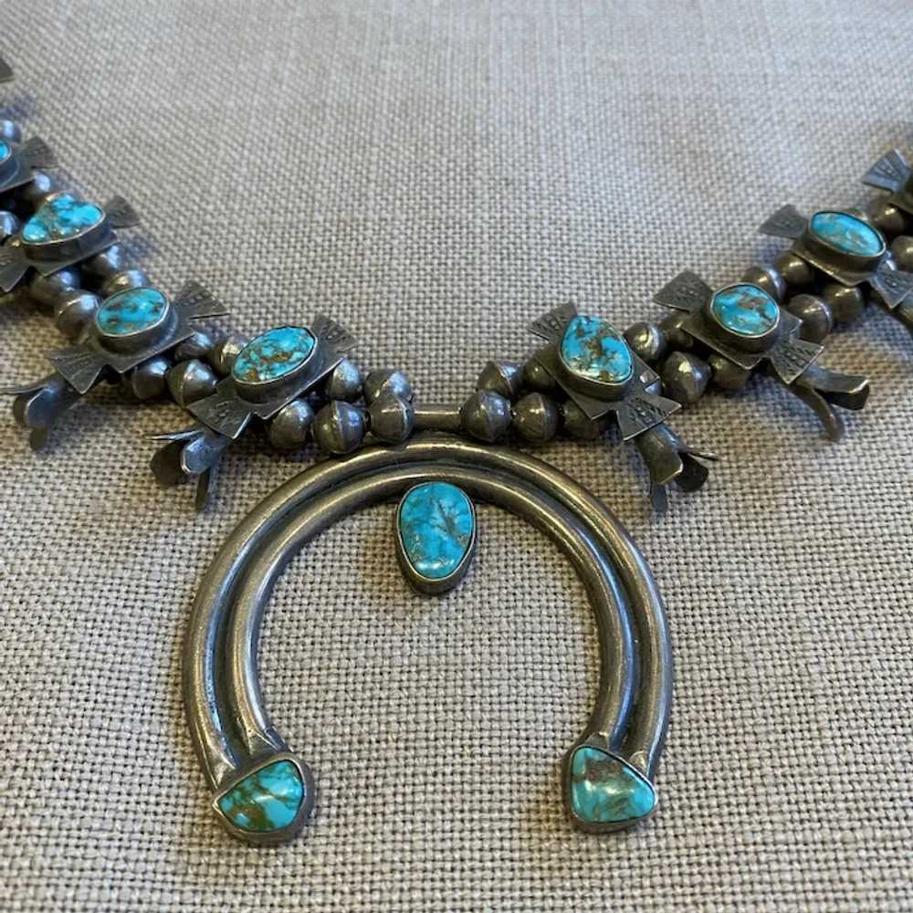Blue Gem Turquoise Squash Necklace - image 7