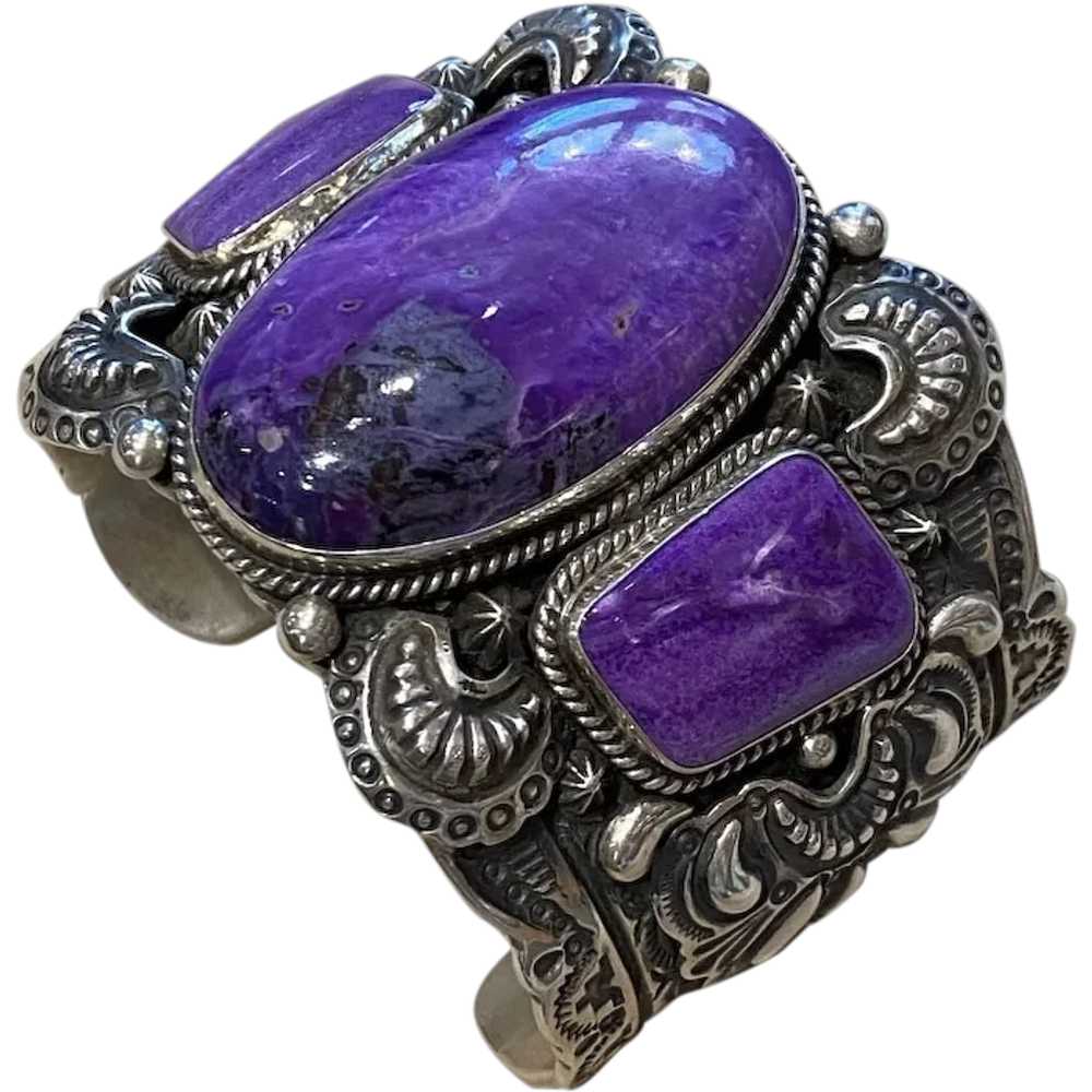 Sugilite and Silver Bracelet - image 1