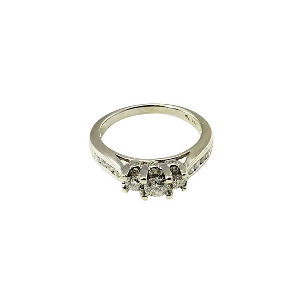 Vintage 14 Karat White Gold and Diamond Engagemen… - image 3