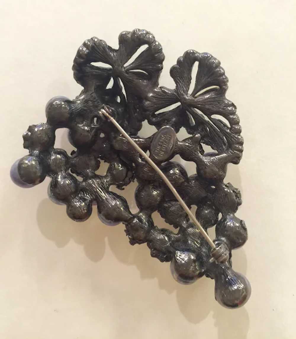 THELMA DEUTSCH Grape Cluster Brooch Pin Borealis … - image 2