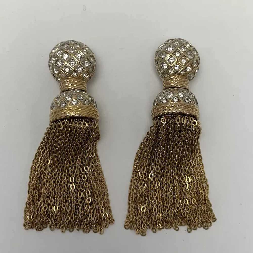 Swarovski Tassel Crystal Dangle Earrings - image 2