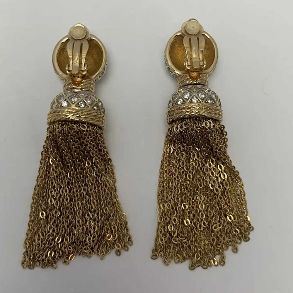 Swarovski Tassel Crystal Dangle Earrings - image 3