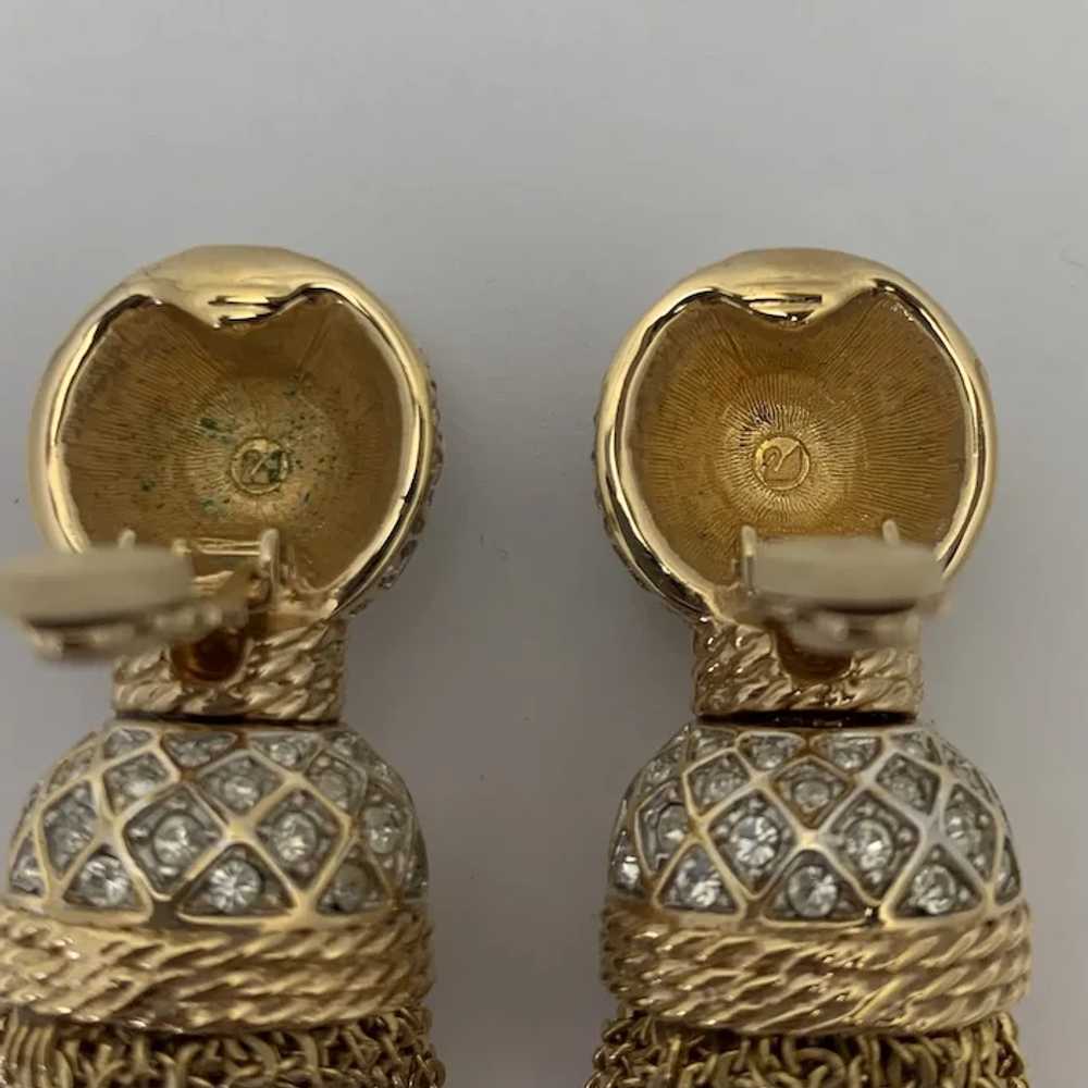 Swarovski Tassel Crystal Dangle Earrings - image 4