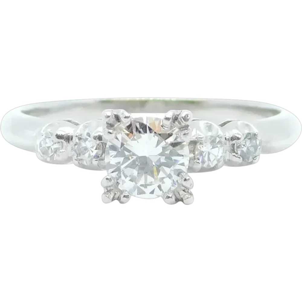 Vintage 1930-40's 0.64 ctw Diamond Engagement Rin… - image 1