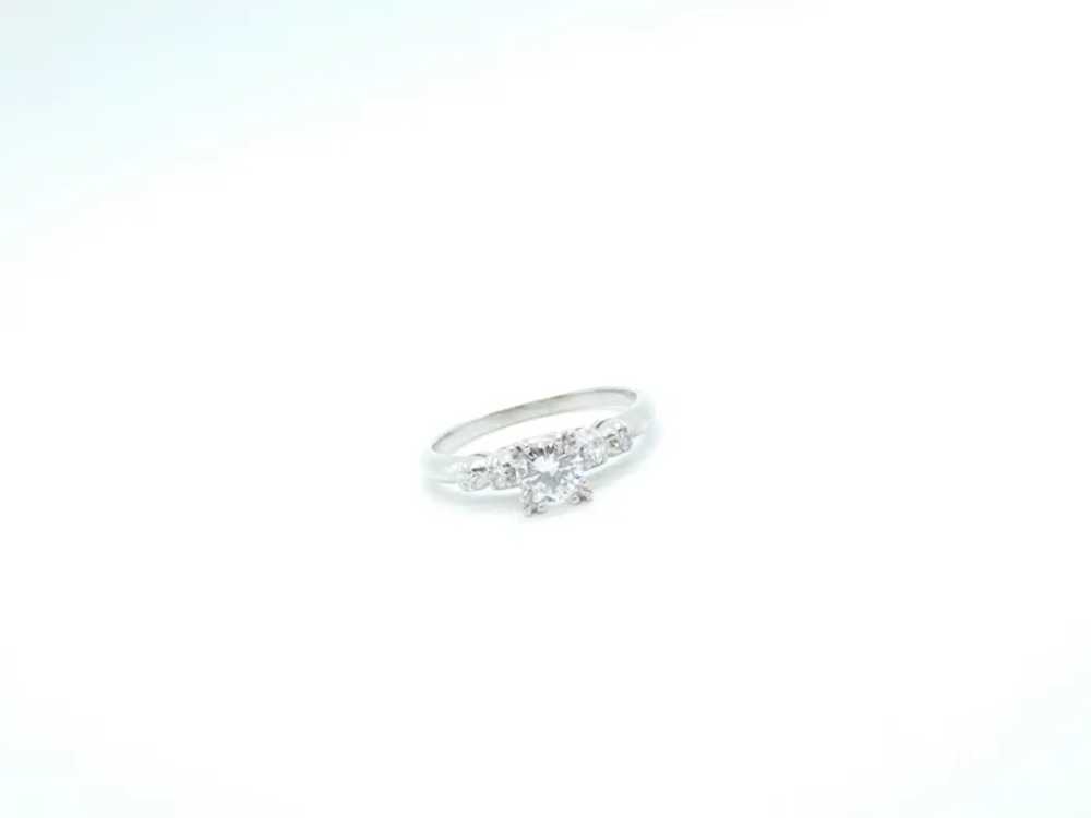 Vintage 1930-40's 0.64 ctw Diamond Engagement Rin… - image 4