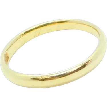 Art Deco Vintage Wedding Band Ring 22k Yellow Gold