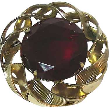 Marvella Pin with Huge Red Stone - image 1