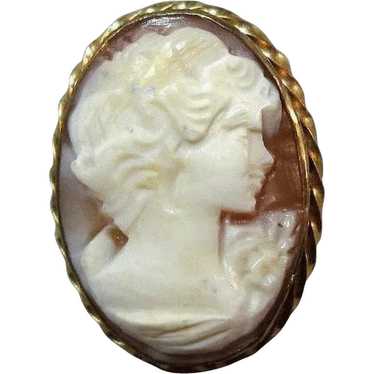 Shell Cameo Gold Filled Bezel Beautifully Detailed - image 1