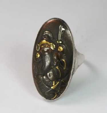 Bold Antique Japanese Shakudo Ring