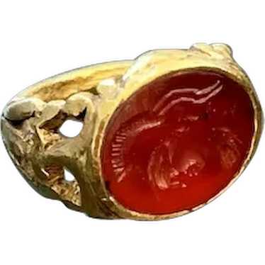 Fine Ancient Intaglio of Minerva Ring