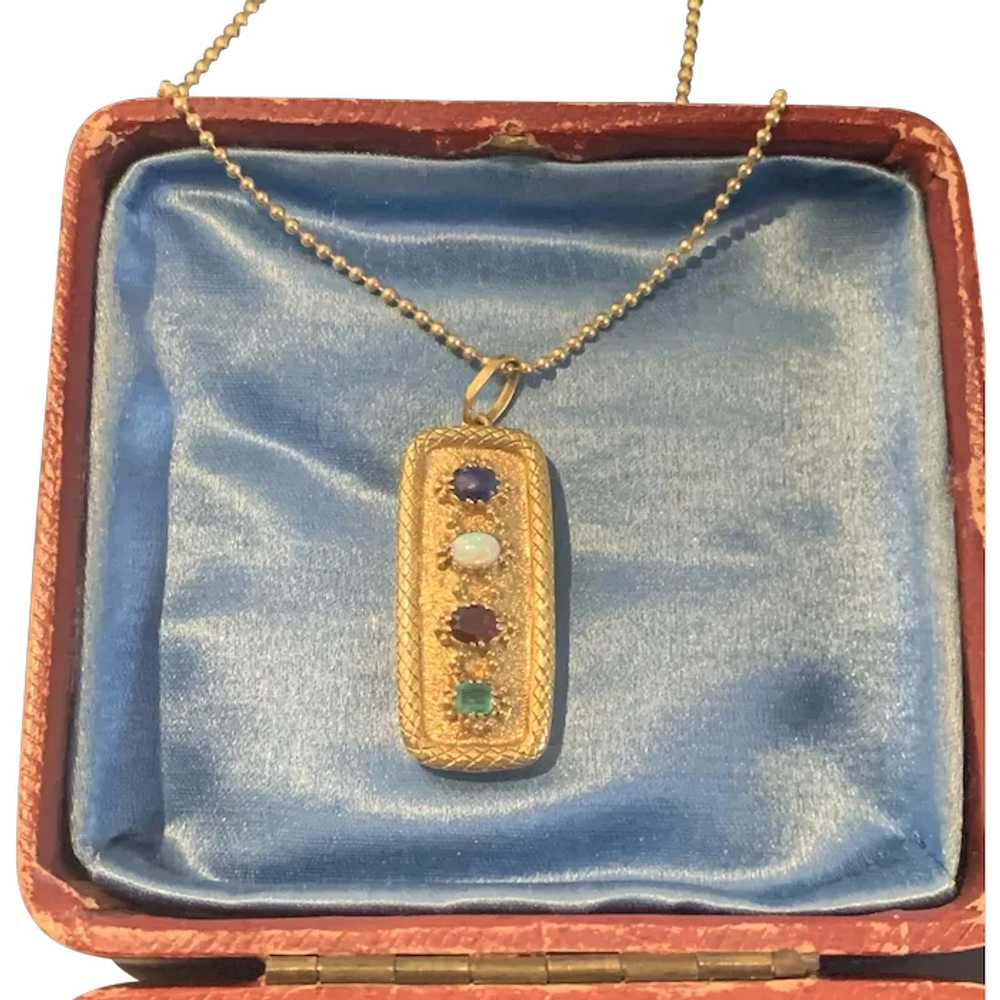 Antique Gold Love Pendant Circa 1810 - image 1