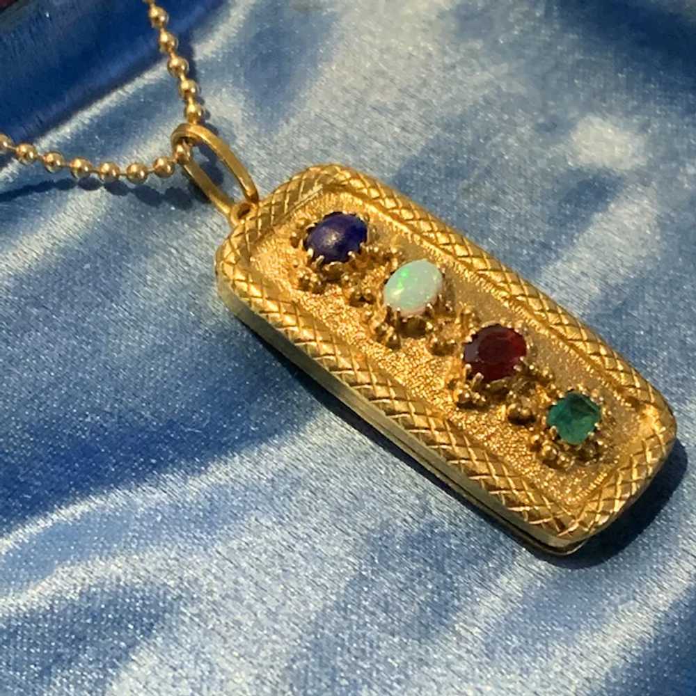 Antique Gold Love Pendant Circa 1810 - image 2