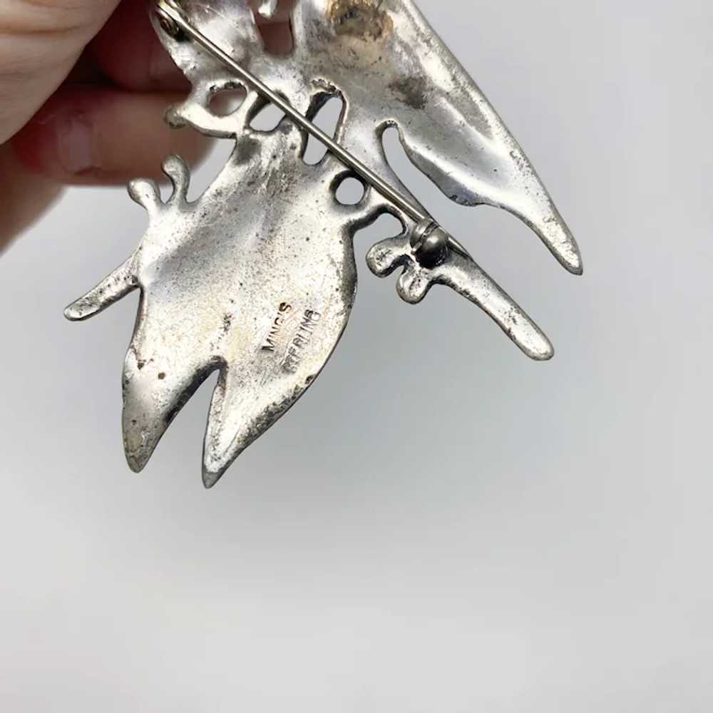 369 Ming's sterling bird of paradise brooch / pin - image 3
