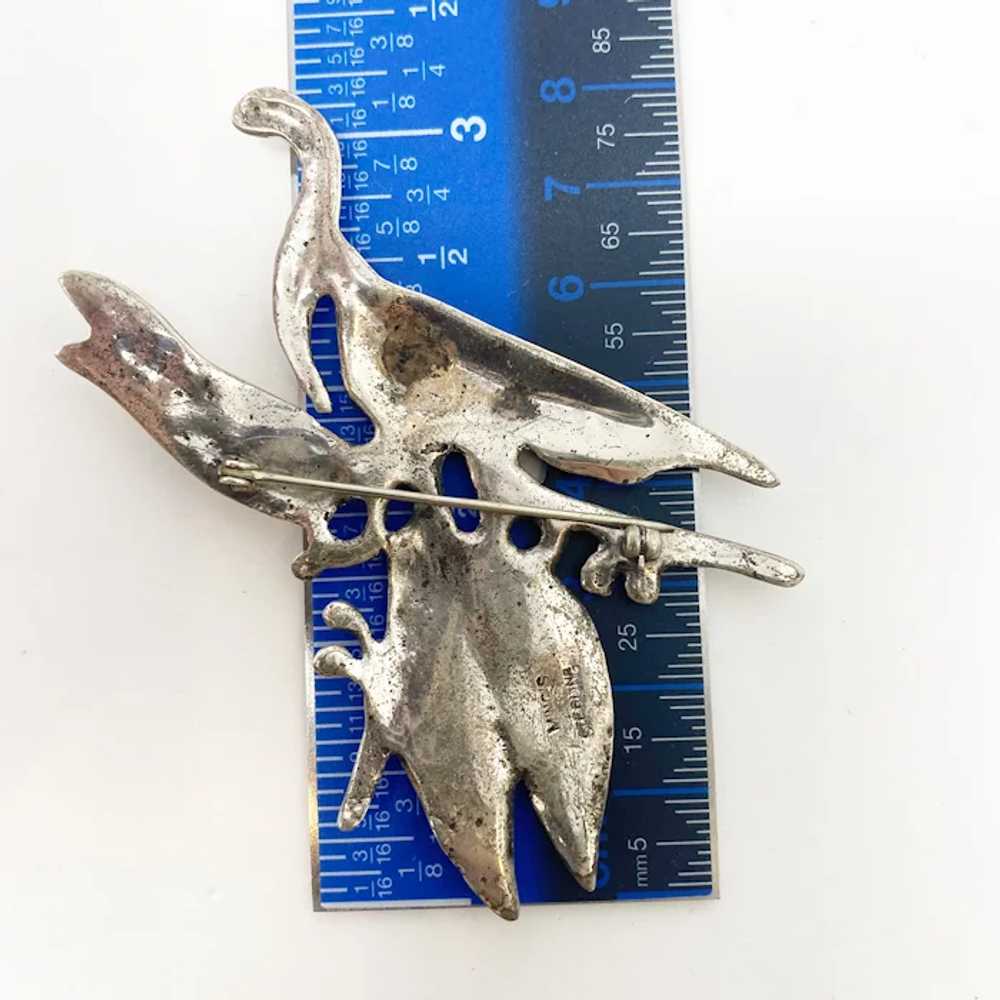 369 Ming's sterling bird of paradise brooch / pin - image 5