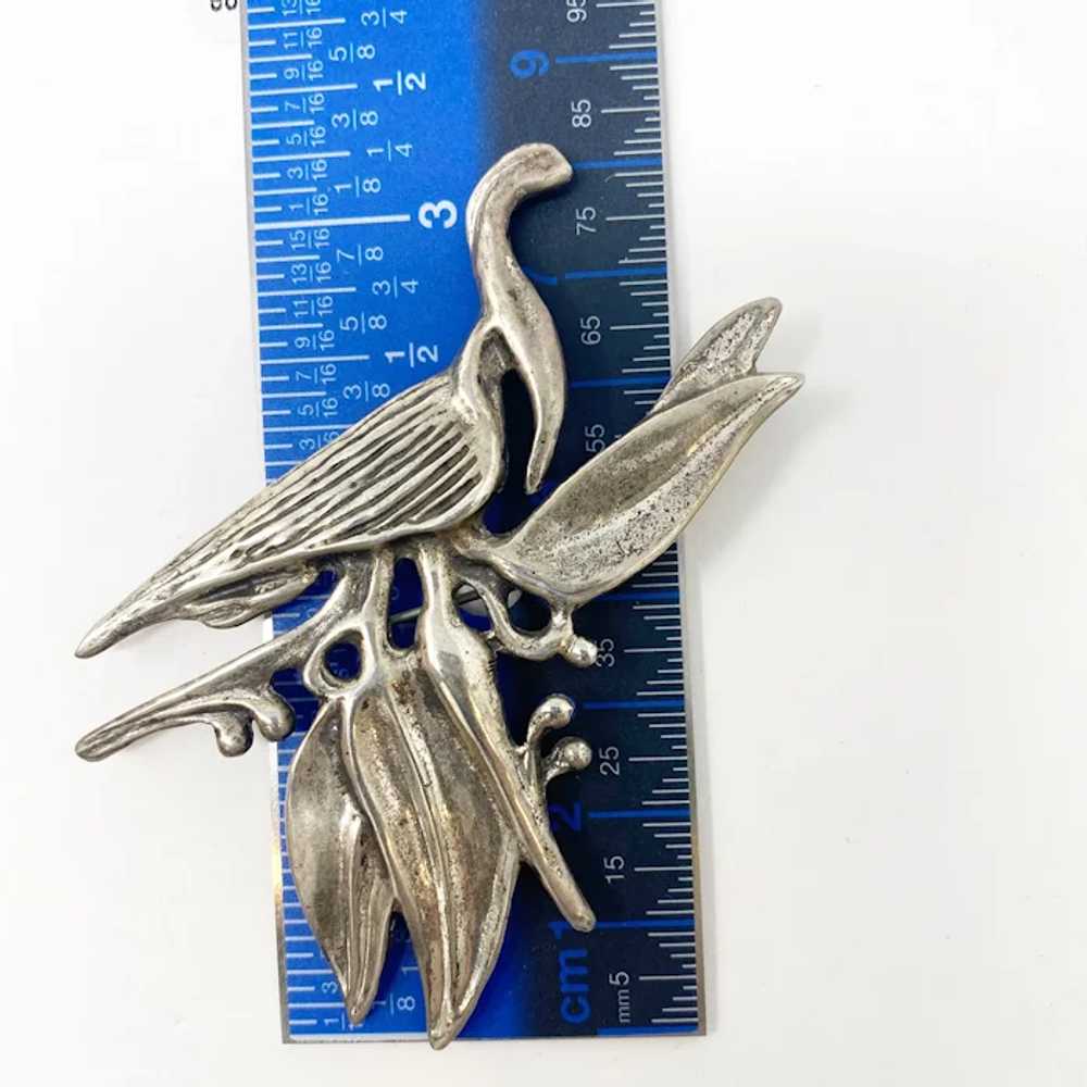 369 Ming's sterling bird of paradise brooch / pin - image 6