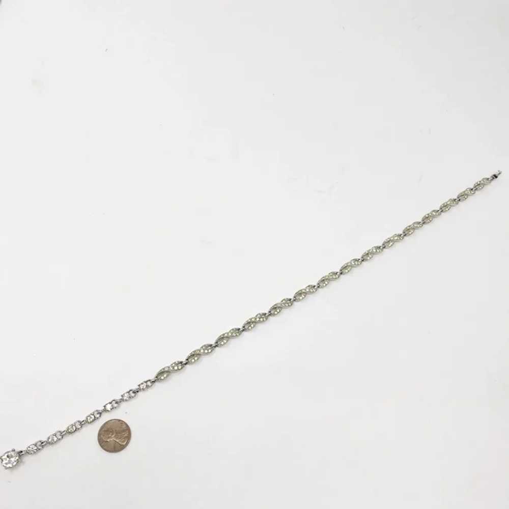 496 Vintage Bogoff rhinestone necklace and earrin… - image 8