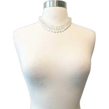 605 Vintage Sterling Faceted Quartz Crystal Ronde… - image 1