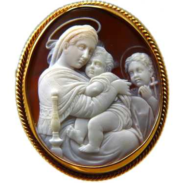 Large 14ct Victorian Museum Quality Shell Cameo of