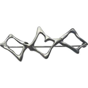 Mid-Century Modernist Sterling Silver Sculptural … - image 1