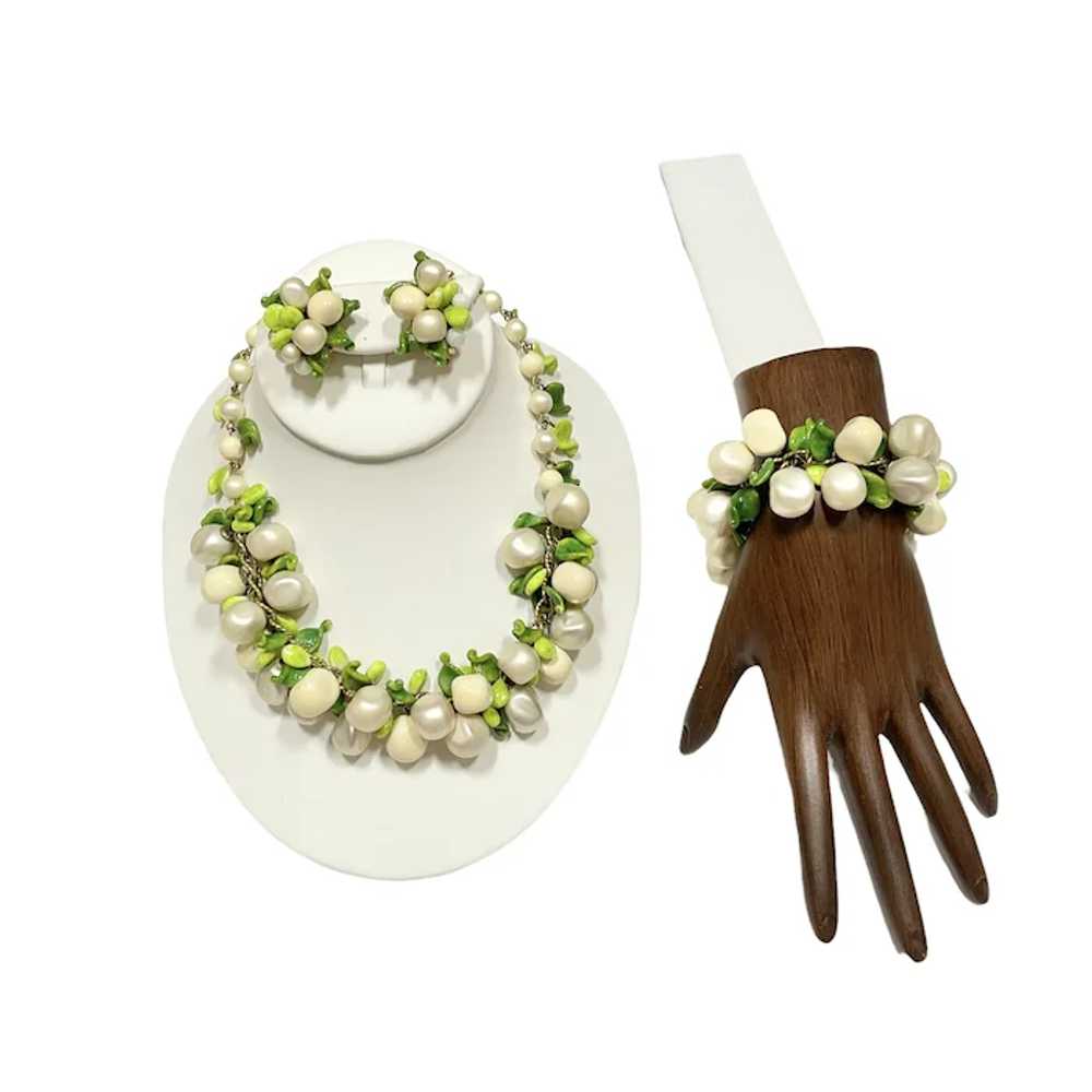 Kramer New York Necklace Bracelet Earrings Set Si… - image 4