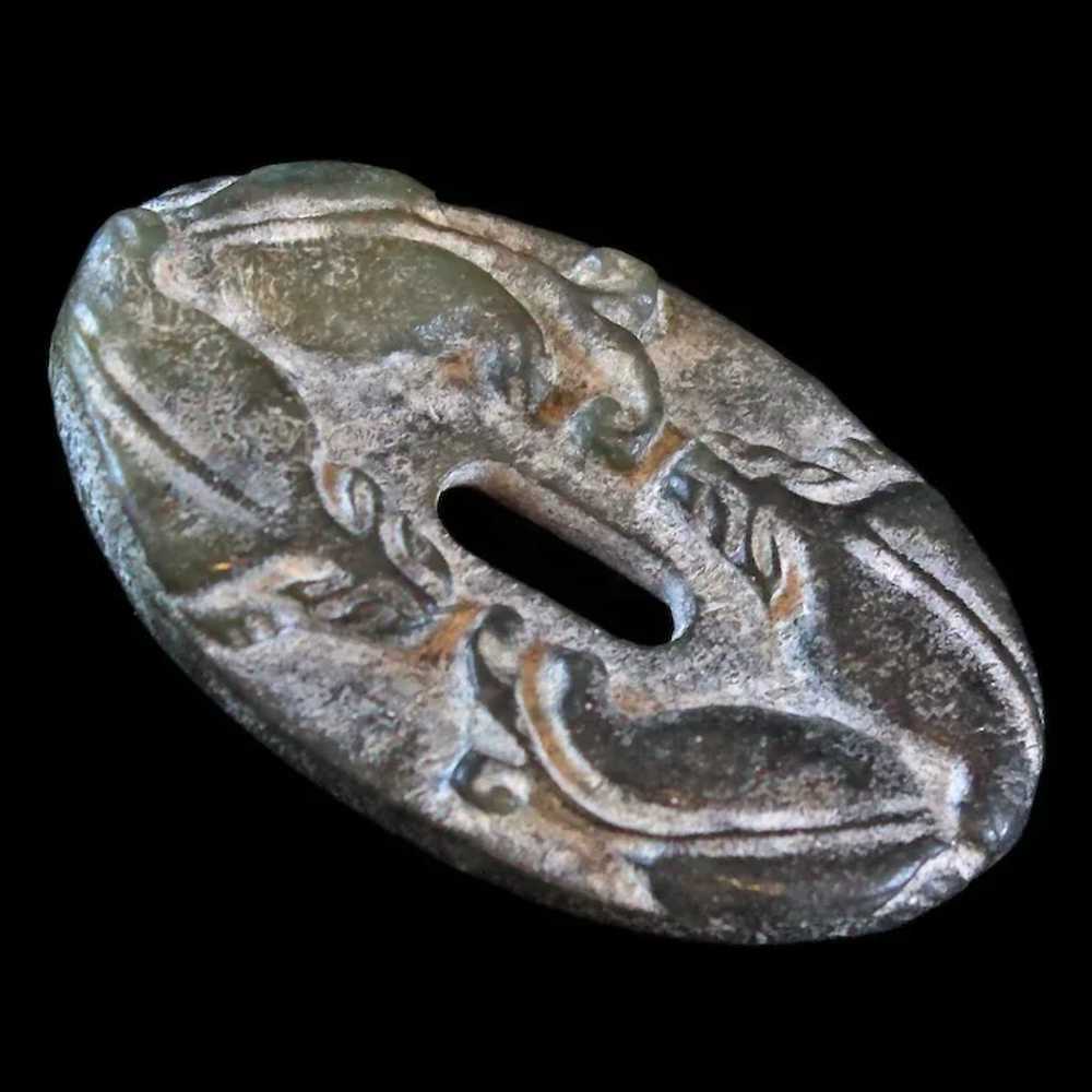 Antique Egyptian Carved Mystic Eye Nephrite Jade … - image 2