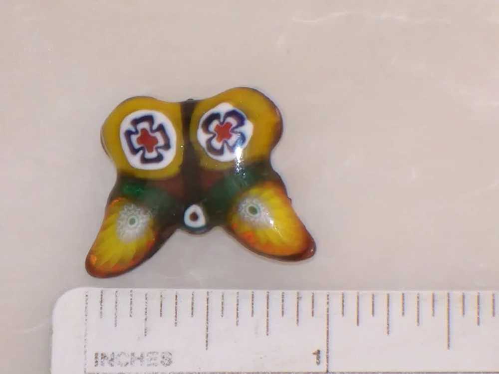 Vintage Tiny Yellow Butterfly Pin Venetian Glass … - image 5