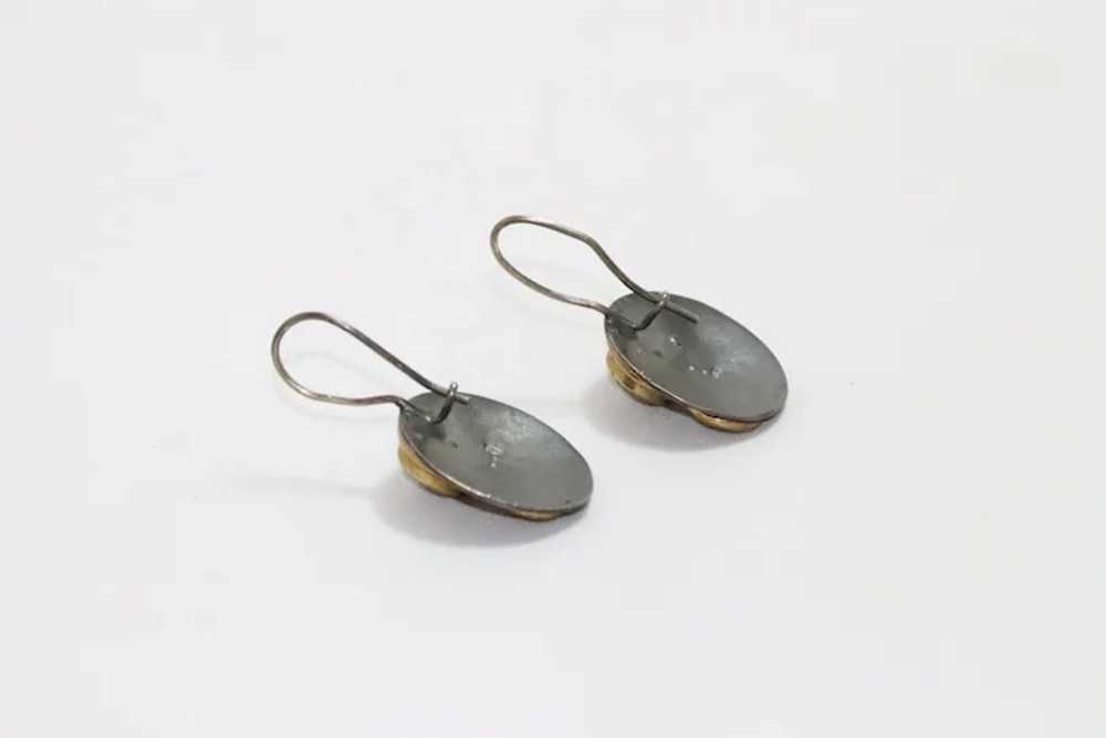Vintage Sterling Silver Garnet Earrings - image 7