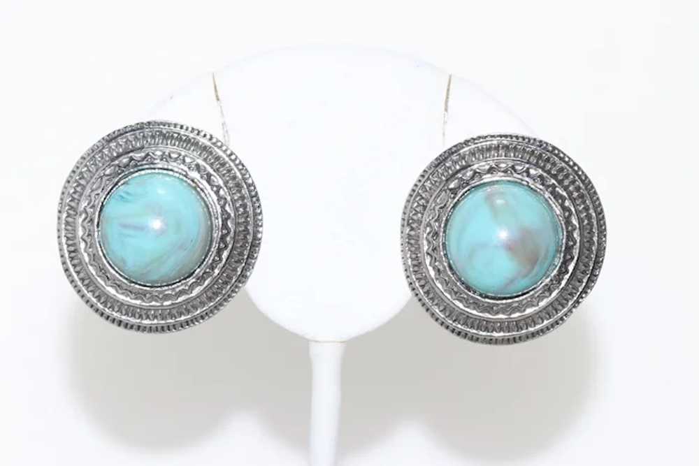 Vintage Turquoise Earrings - image 2