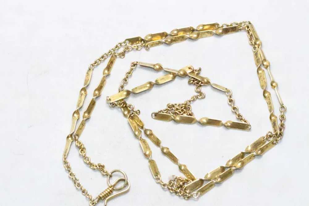 Vintage Costume Gold  Twisting Link Cable Chain - image 2