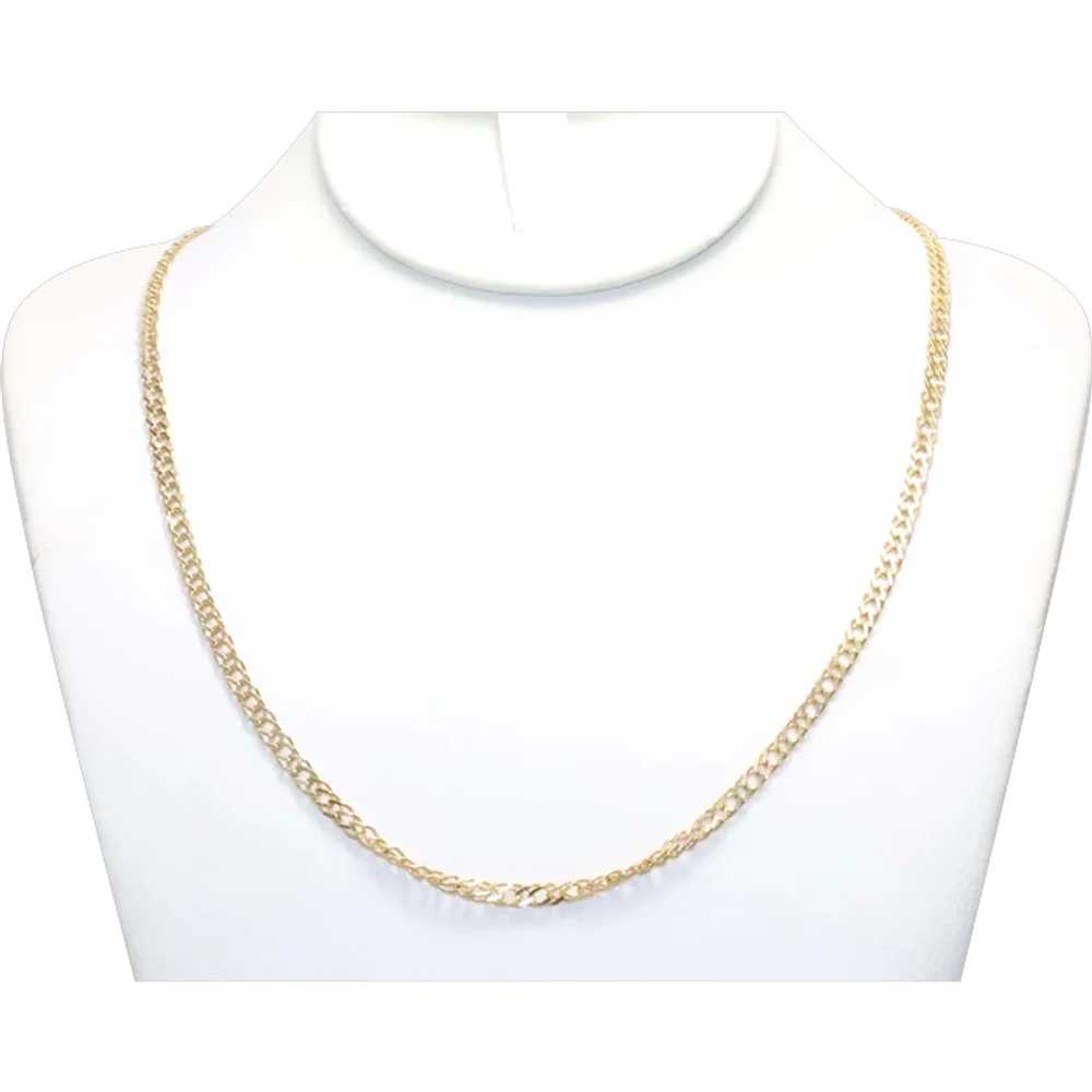 14KT Yellow Gold Curb Link Chain Necklace - image 1