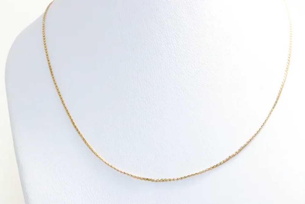 Vintage 18K Yellow Gold Wheat Link Necklace - image 3