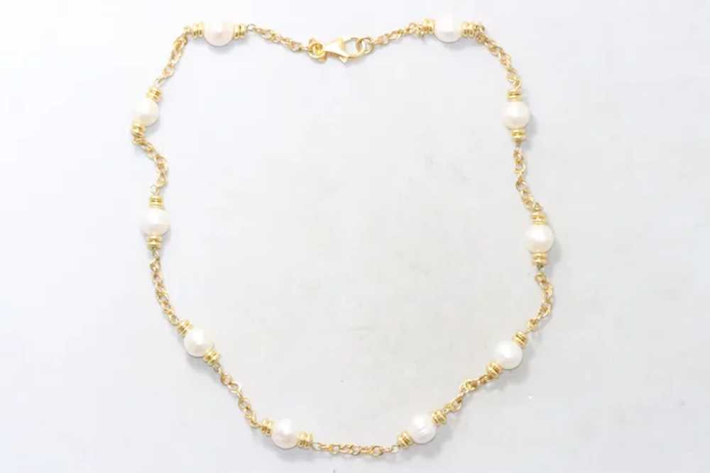Vintage GF Freshwater Pearl Bead Necklace - image 2