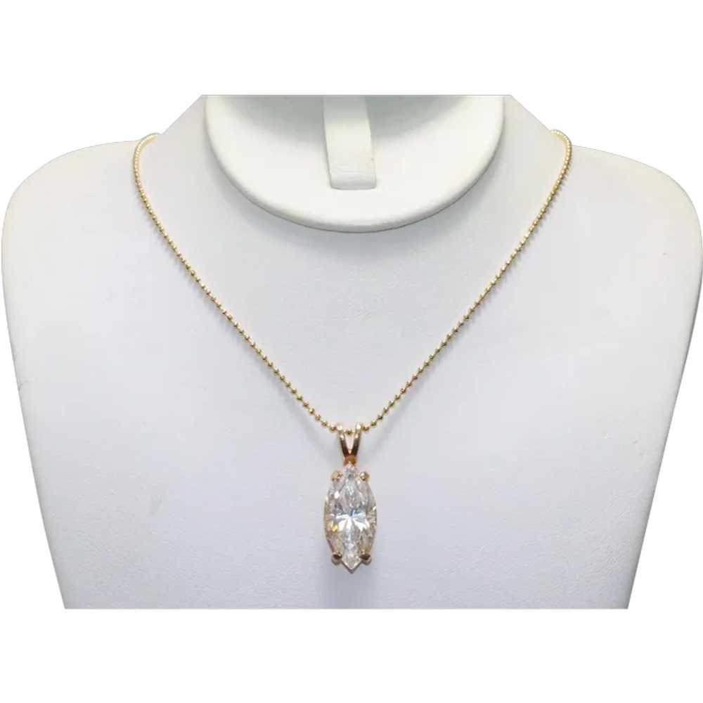 Costume Marquise Cubic Zirconia Necklace - image 1