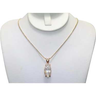 Costume Marquise Cubic Zirconia Necklace - image 1